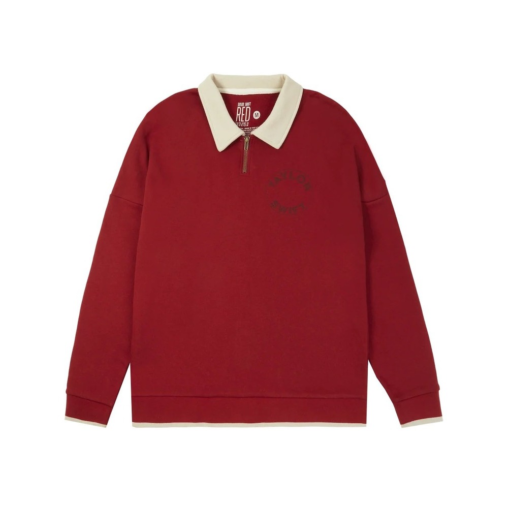 Taylor Swift Red Taylor's Version All Too Well Quarter Zip Sweatshirt Red Medium
